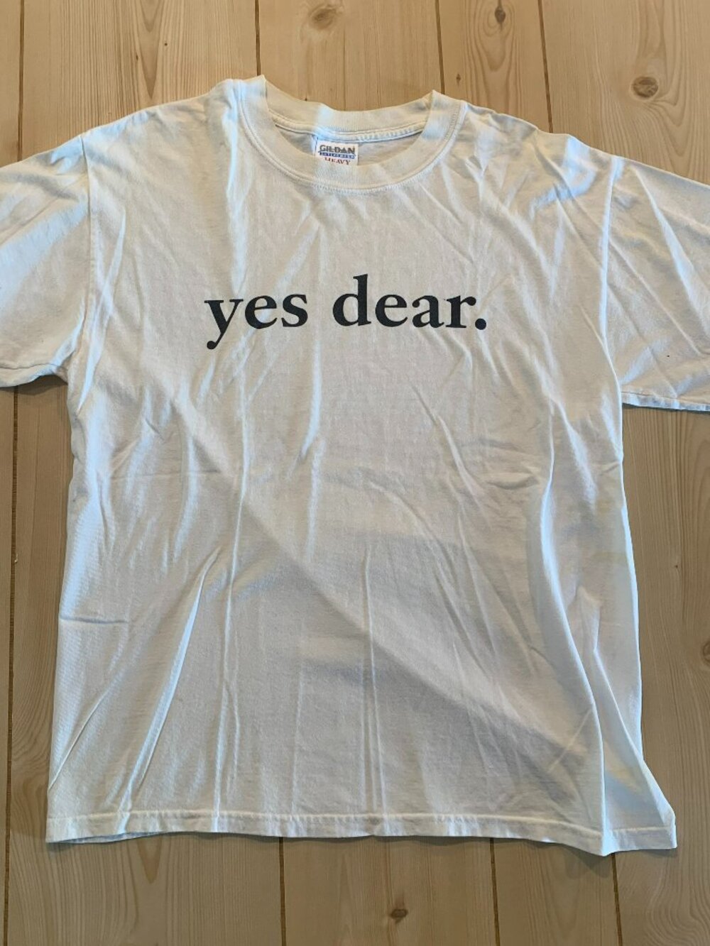 Vintage Y2K Yes Dear Funny Ironic Couples Married Comical Graphic T-Shirt Size L